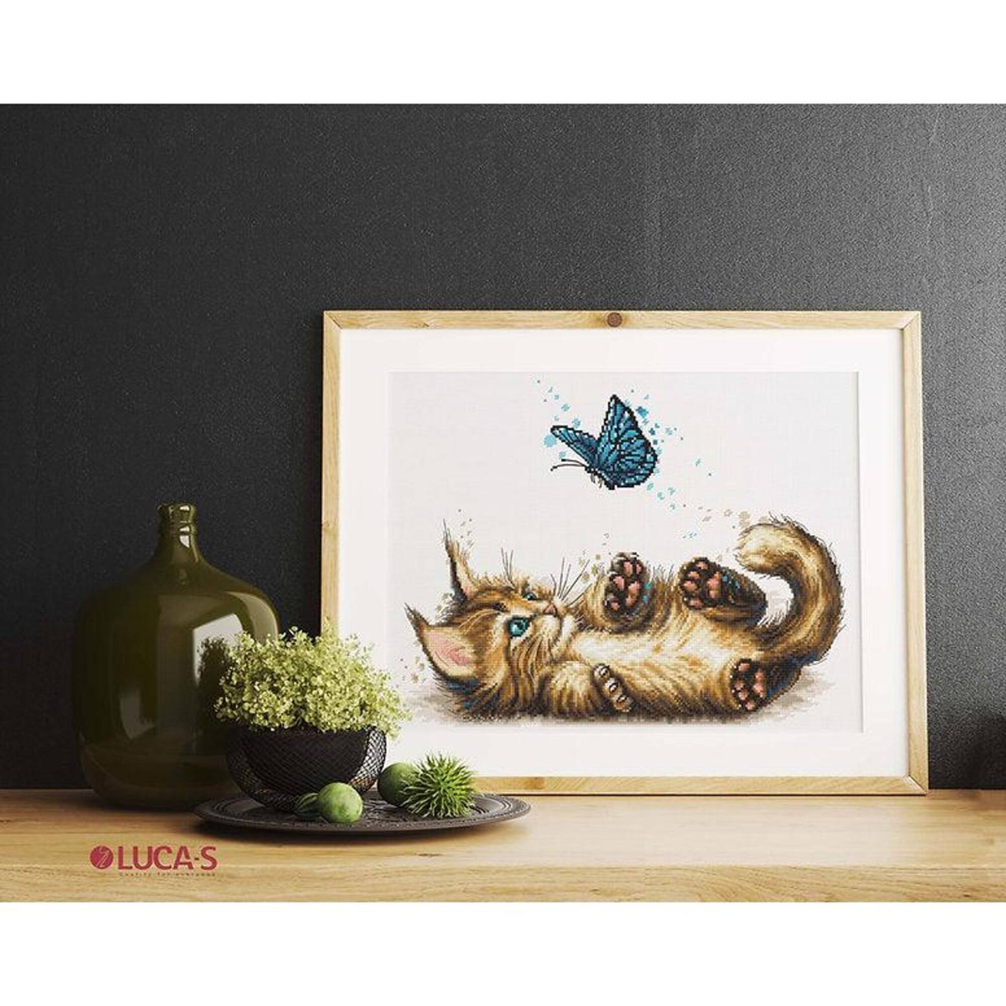 Luca-s Playful Kitten Counted Cross Stitch Kit